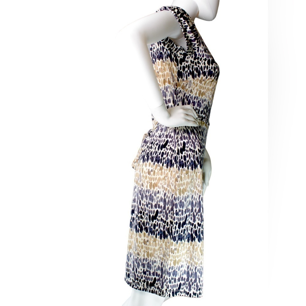 Ann Taylor Loft Women’s Multi Color Pebble Print Faux Wrap Dress Size Small - Picture 4 of 10